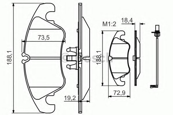 0986494259 BOSCH Колодки тормозные AUDI A4/A5 07- перед.