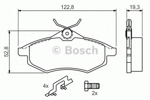 0986494262 BOSCH тормозные колодки передние