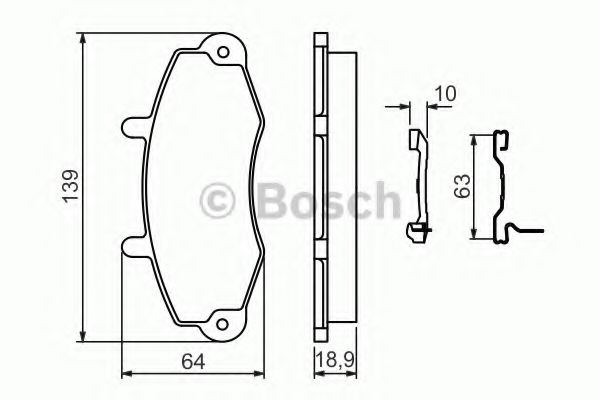 0986494292 BOSCH Колодки тормозные FORD TRANSIT 91> R14 передние