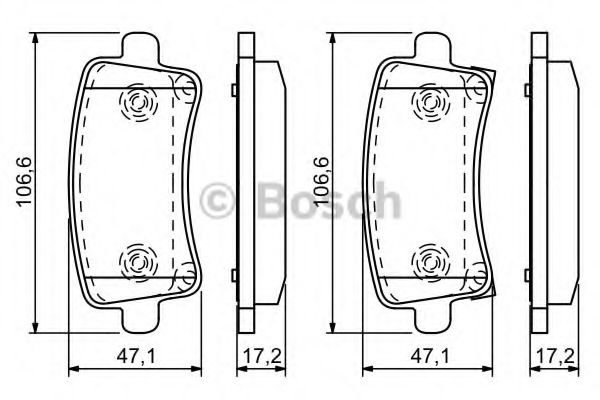 0986494297 BOSCH Тормозные колодки зад.