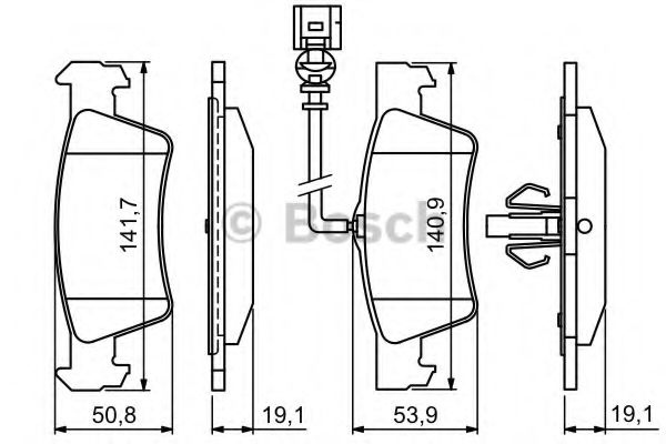 0986494309 BOSCH Колодки тормозные дисковые