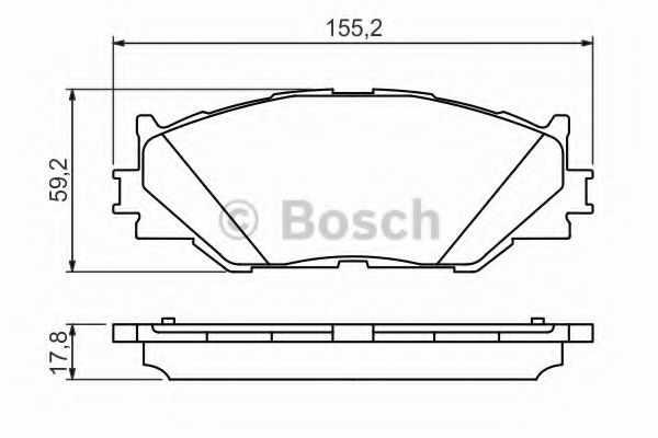 0986494316 BOSCH Колодки тормозные дисковые, комплект