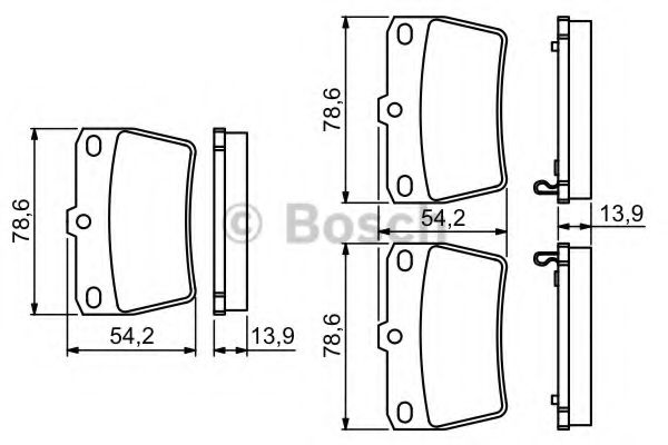 0986494350 BOSCH колодки тормозные toyota rav 4 ii 1.8-2.0 00-05 задние