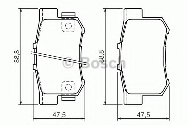 0986494358 BOSCH Тормозные колодки зад. HONDA CR-V II