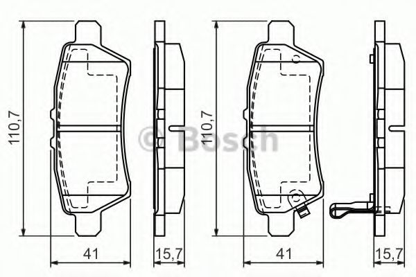 0986494369 BOSCH колодки тормозные nissan pathfinder 05-navara 05- задние