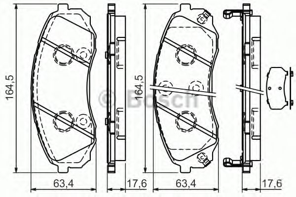 0986494377 BOSCH ДИСКОВЫЕ КОЛОДКИ ПЕРЕДНИЕ