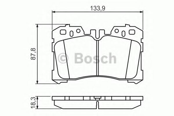 0986494423 BOSCH Комплект тормозных колодок, дисковый тормоз