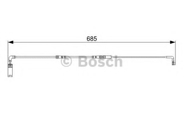 1987473003 BOSCH Датчик износа торм. колодок BMW 5(E60)/6(E63) 03- задн.