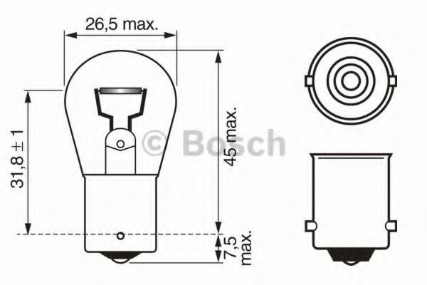 1987302201 BOSCH Лампа P21W 12V Bosch