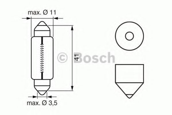 1987302210 BOSCH Лампочка  sv 8.5-8         10w