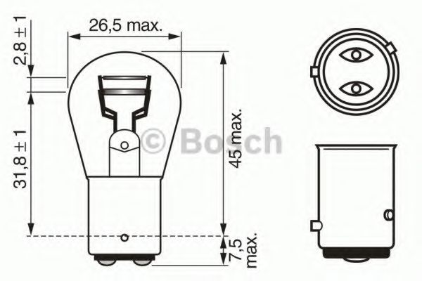 1987302215 BOSCH Лампа P21/4W 12V Bosch