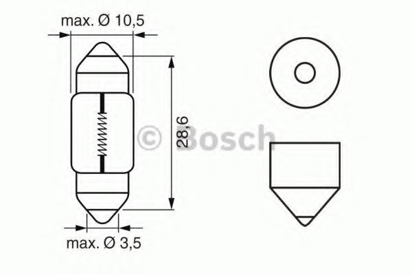 1987302227 BOSCH Лампа PURE LIGHT 12V 10W (картон) (мин 10 шт)