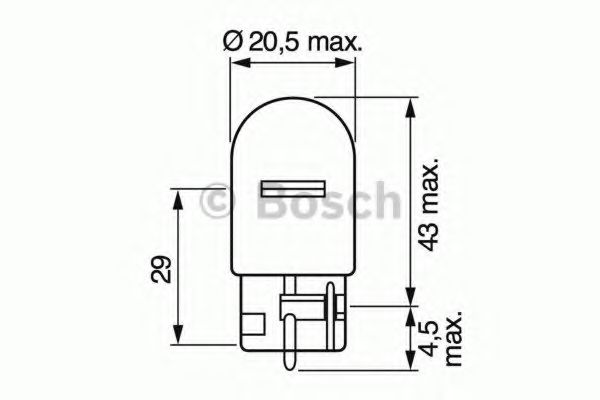 1987302251 BOSCH Лампа W21W W3x16d Pure Light