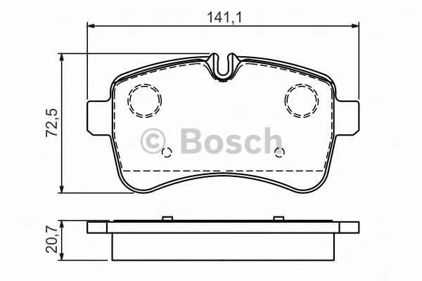 0986494460 BOSCH Комплект тормозных колодок, дисковый тормоз