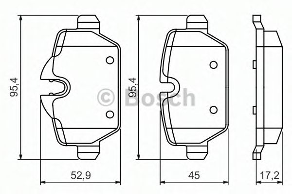 0986494461 BOSCH ДИСКОВЫЕ КОЛОДКИ ПЕРЕДНИЕ