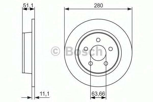 0986479762 BOSCH Диск тормозной ford c-max 10- задний