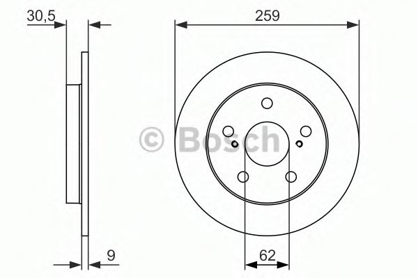 0986479765 BOSCH 42431012260 toyota auris 1.8 2009.2-