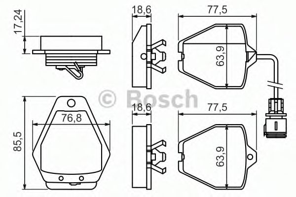 0986494436 BOSCH К-т дисков. тормоз. колодок