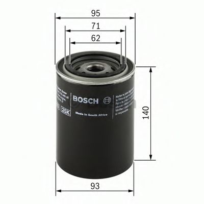 0986452001 BOSCH Фильтр масляный 9864521