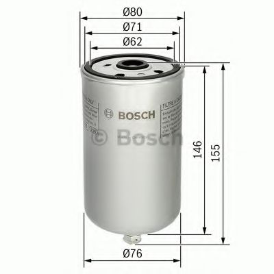 1457434447 BOSCH фильтр топливный