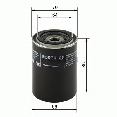 F026407025 BOSCH фильтр масляный hyundai i10 08-