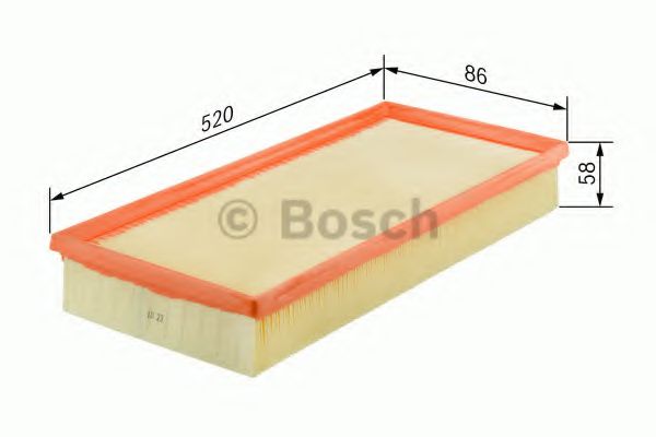 1457433043 BOSCH Фильтр воздушный MB W203 -07