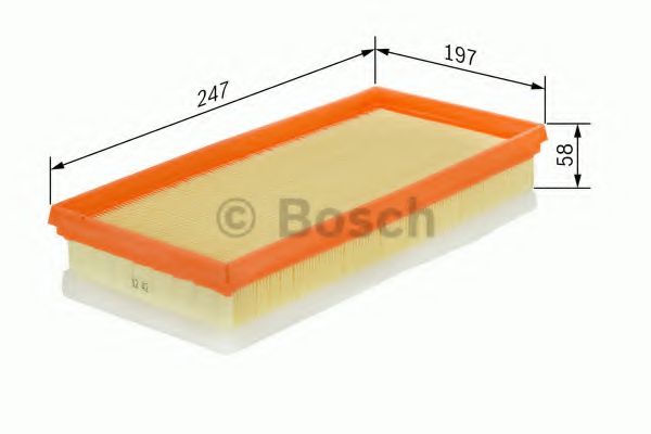 F026400052 BOSCH фильтр воздушный Laguna III/Latitude 2.0T/dCi