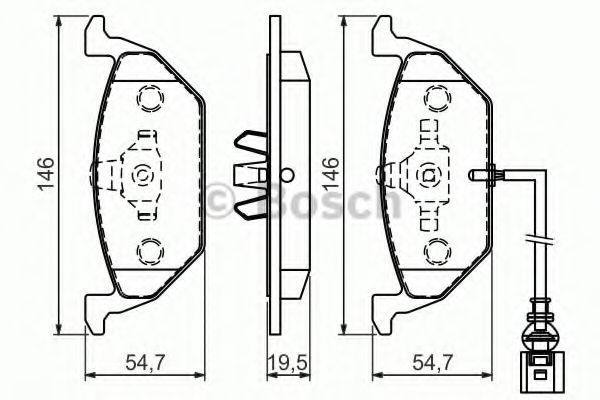 0986494524 BOSCH ДИСКОВЫЕ КОЛОДКИ ПЕРЕДНИЕ