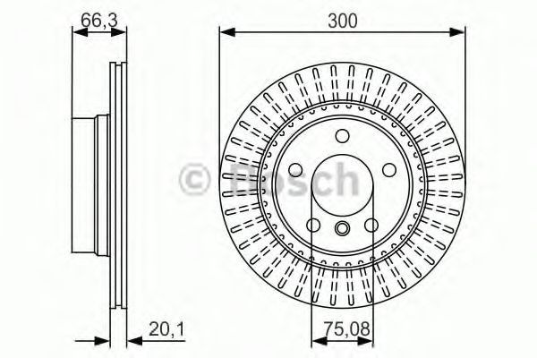 0986479044 BOSCH тормозные диски bmw e87e90 1.8-2.0d m47n46n52 04>