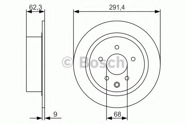 0986479R14 BOSCH ТОРМОЗНОЙ ДИСК ЗАДНИЙ