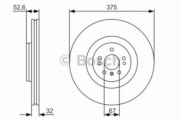 0986479R31 BOSCH Диск тормозной MB X164/W164/W251 06- перед.вент.