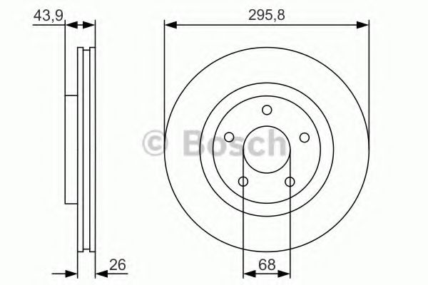 0986479R89 BOSCH ТОРМОЗНОЙ ДИСК ПЕРЕДНИЙ