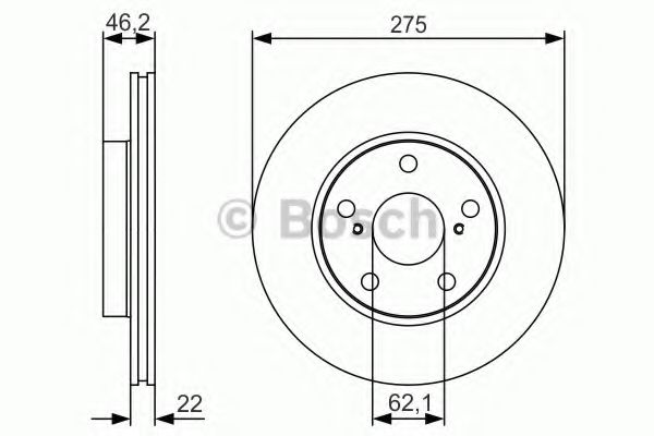 0986479R97 BOSCH Диск тормозной Premium 2