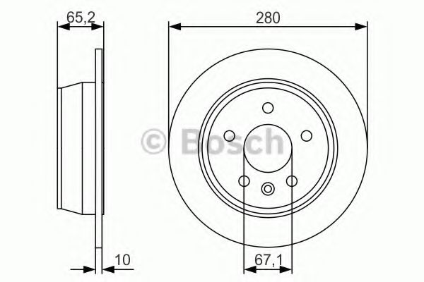 0986479S02 BOSCH ТОРМОЗНОЙ ДИСК