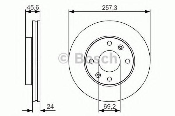 0986479S03 BOSCH ТОРМОЗНОЙ ДИСК ПЕРЕДНИЙ