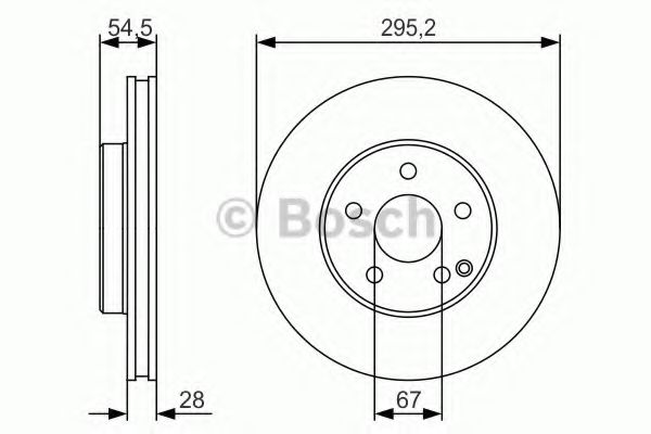 0986479S07 BOSCH ТОРМОЗНОЙ ДИСК ПЕРЕДНИЙ