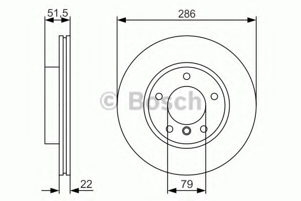 0986479S10 BOSCH Тормозной диск