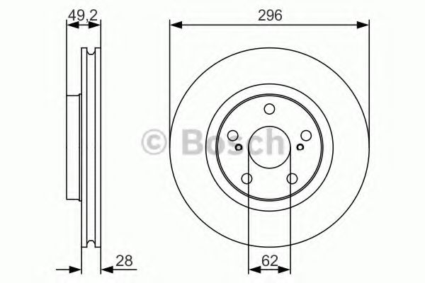 0986479S22 BOSCH ТОРМОЗНОЙ ДИСК ПЕРЕДНИЙ