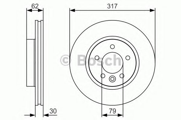 0986479S25 BOSCH ТОРМОЗНОЙ ДИСК ПЕРЕДНИЙ