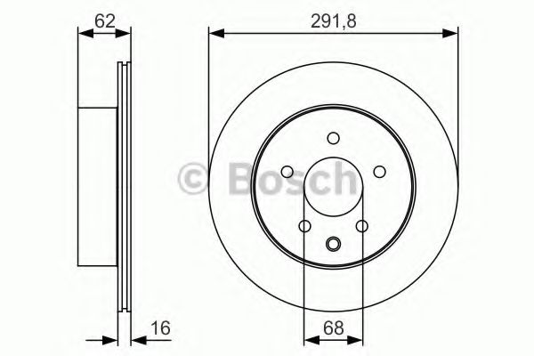 0986479S31 BOSCH ТОРМОЗНОЙ ДИСК ЗАДНИЙ