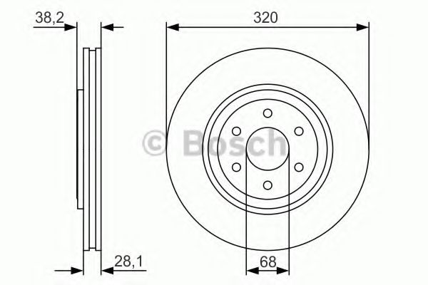 0986479S35 BOSCH ТОРМОЗНОЙ ДИСК ПЕРЕДНИЙ