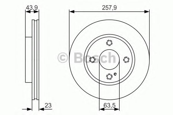 0986479S38 BOSCH Тормозной диск