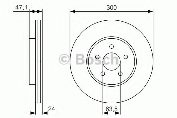 0986479S48 BOSCH ТОРМОЗНОЙ ДИСК