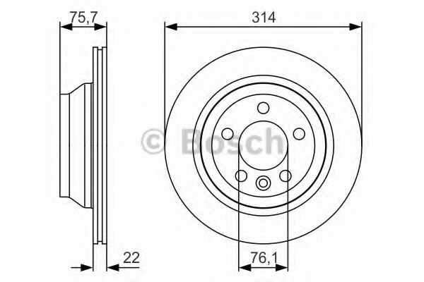 0986479S54 BOSCH ТОРМОЗНОЙ ДИСК ЗАДНИЙ