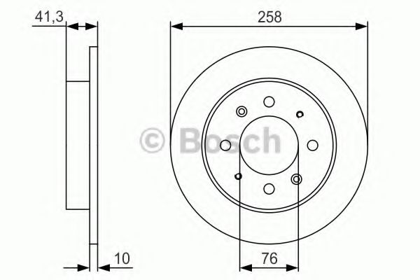 0986479S57 BOSCH ТОРМОЗНОЙ ДИСК ЗАДНИЙ