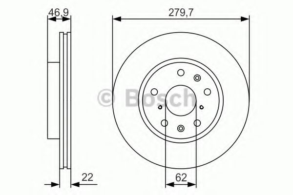 0986479S58 BOSCH ТОРМОЗНОЙ ДИСК ПЕРЕДНИЙ