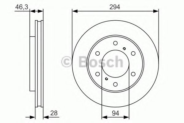 0986479S63 BOSCH Диск тормозной Premium 2