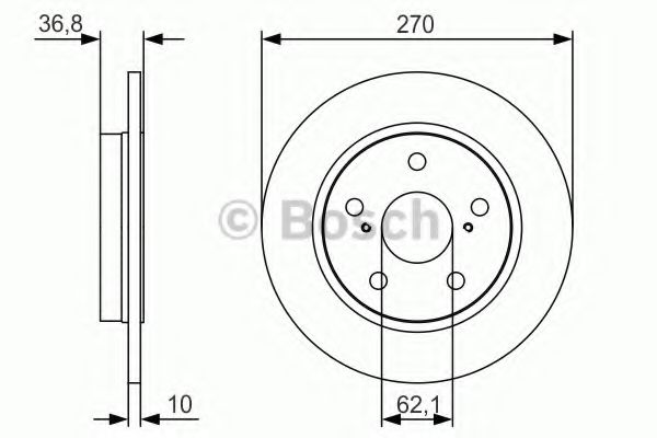 0986479S64 BOSCH Диск тормозной