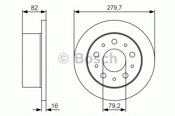 0986479S86 BOSCH ТОРМОЗНОЙ ДИСК ЗАДНИЙ