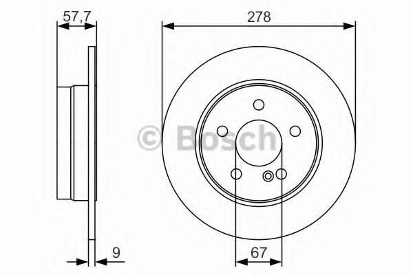 0986479S96 BOSCH Тормозной диск